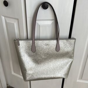 Silver Kate Spade Tote